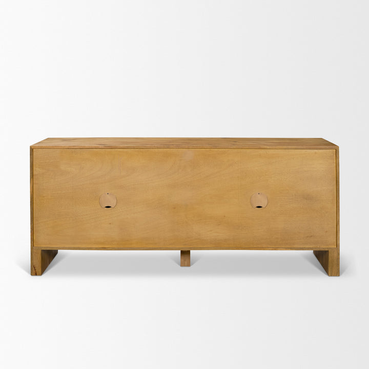 Notts Brown Wood 4-Door Closed Sideboard