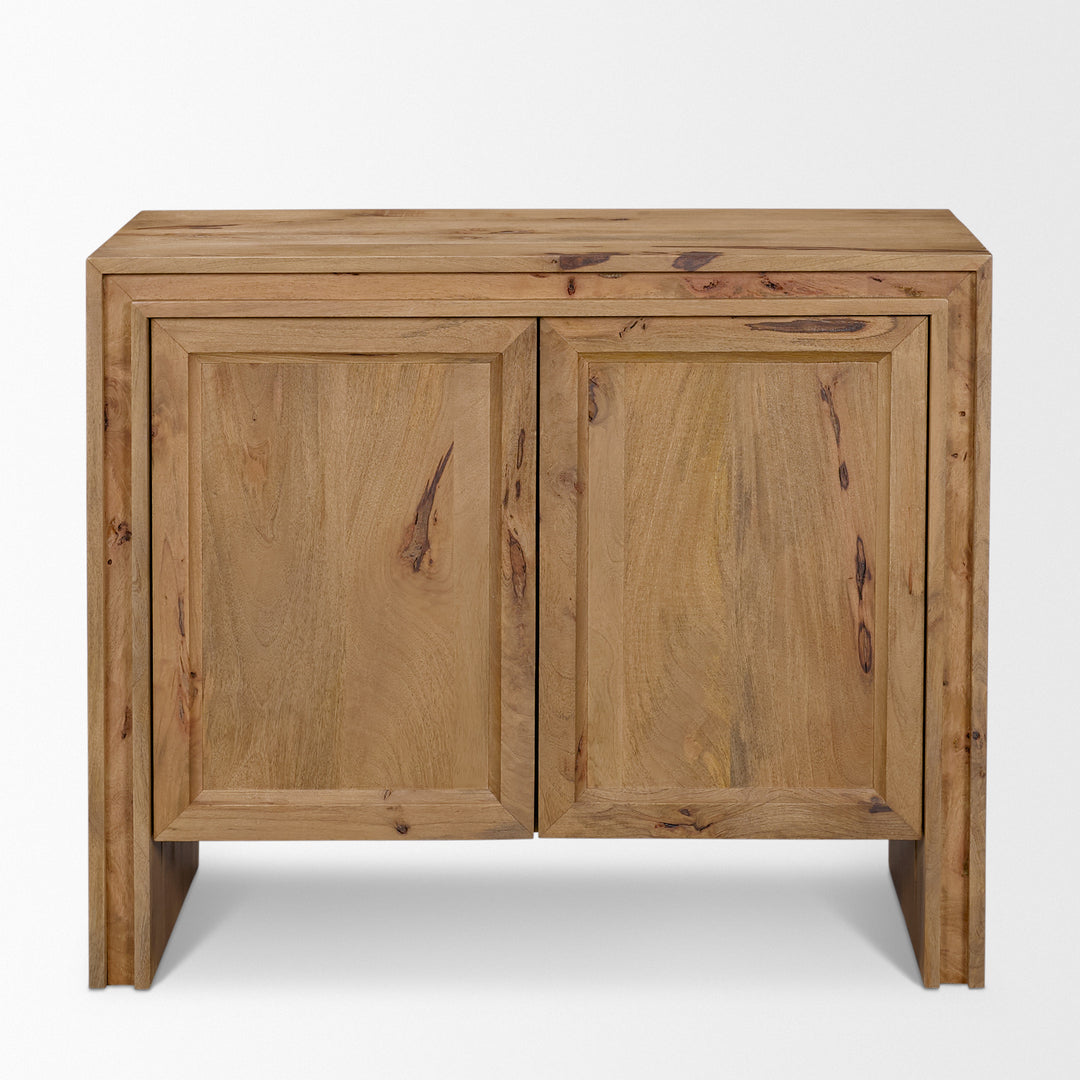 Notts Brown Wood 2-Door Accent Cabinet