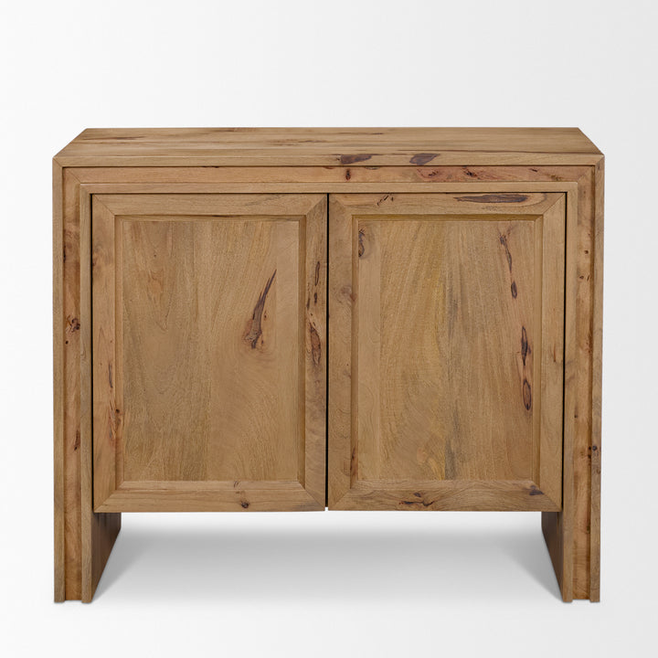 Notts Brown Wood 2-Door Accent Cabinet