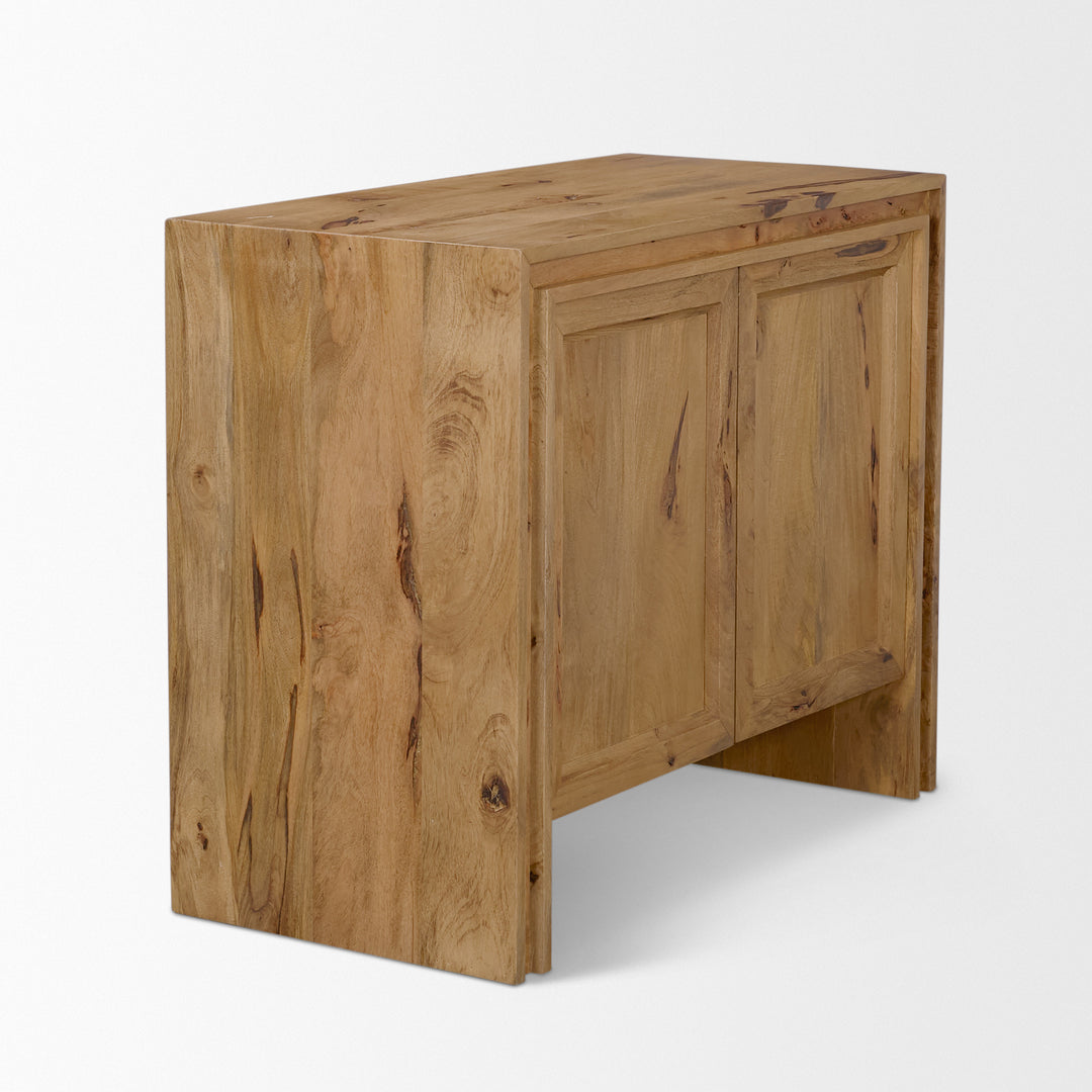 Notts Brown Wood 2-Door Accent Cabinet