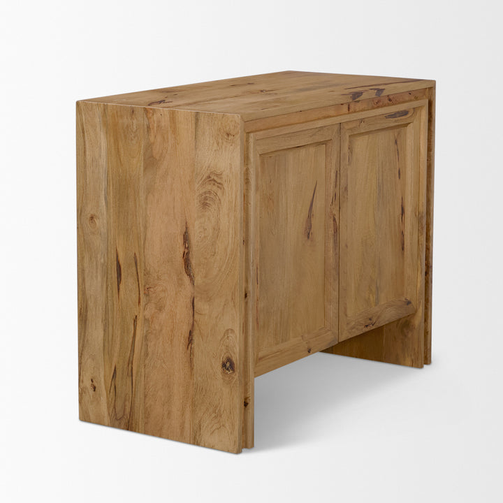 Notts Brown Wood 2-Door Accent Cabinet