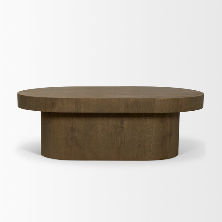 Lyonne Oblong Medium Brown Oak Wood Coffee Table