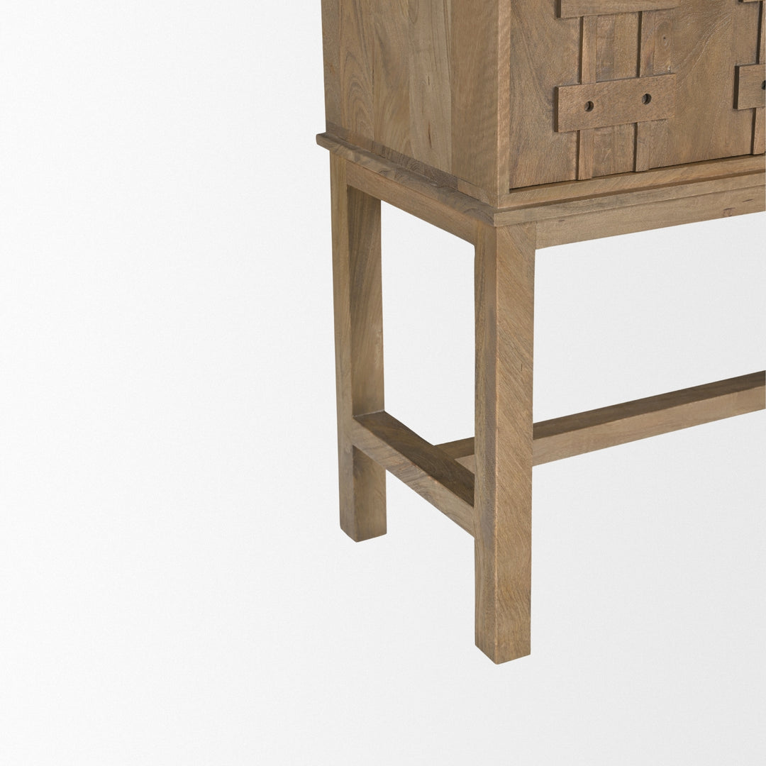 Truss Cool Brown Wood 6 Door Tall Cabinet