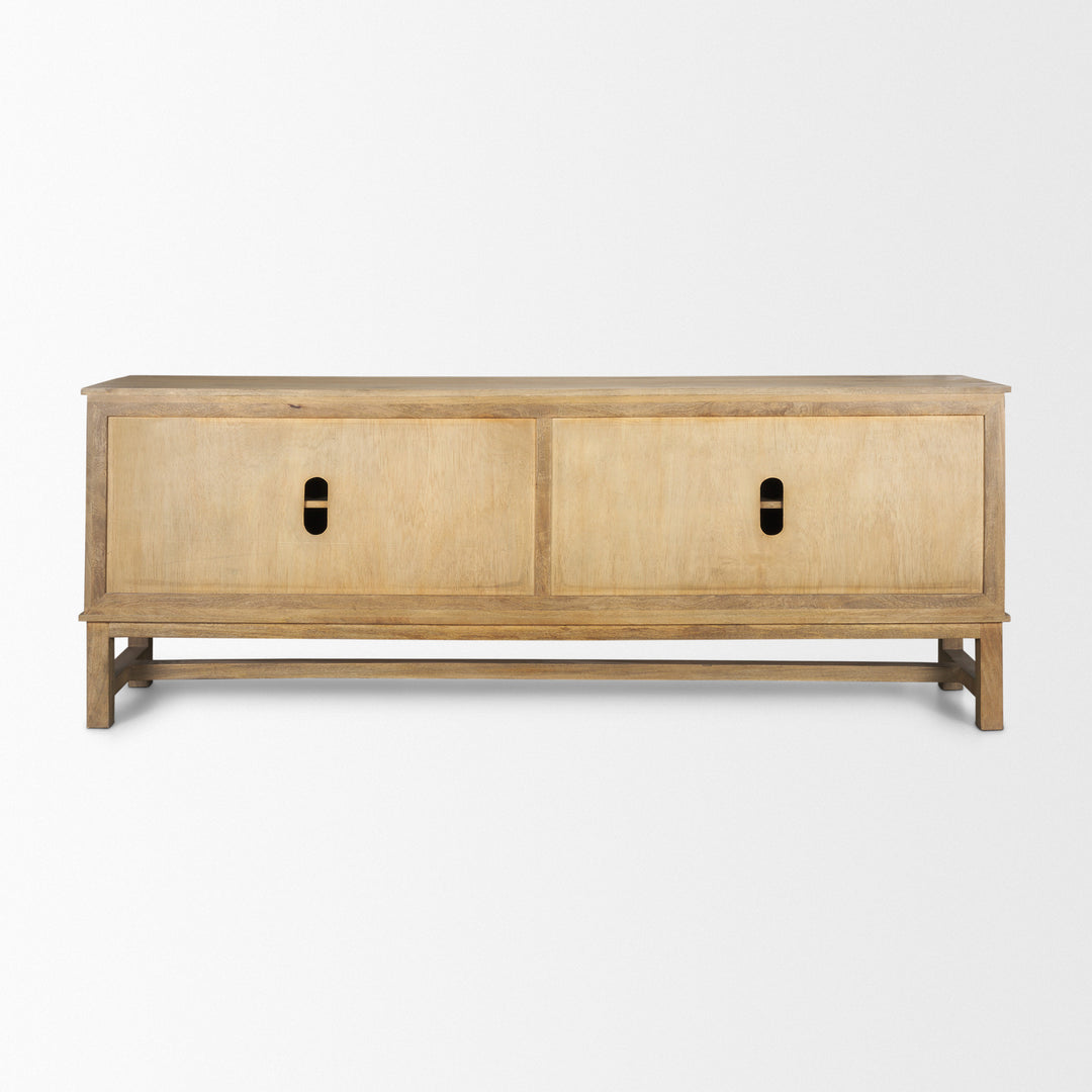 Truss Cool Brown Wood 4 Door Closed Sideboard