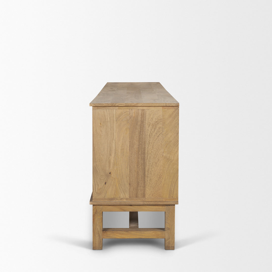 Truss Cool Brown Wood 4 Door Closed Sideboard