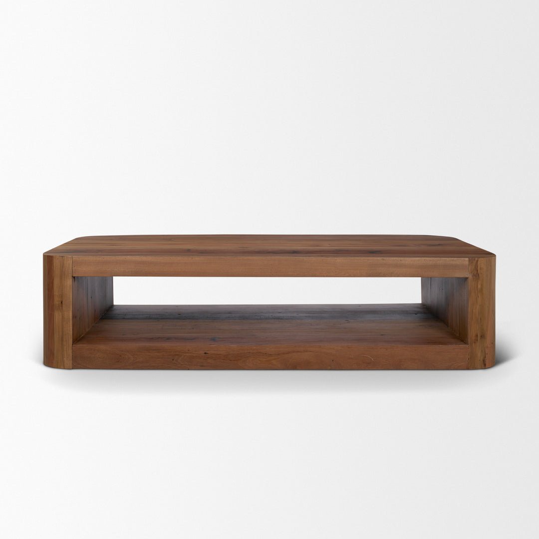 Dunmore Solid Wood Rectangular Open Shelf Coffee Table