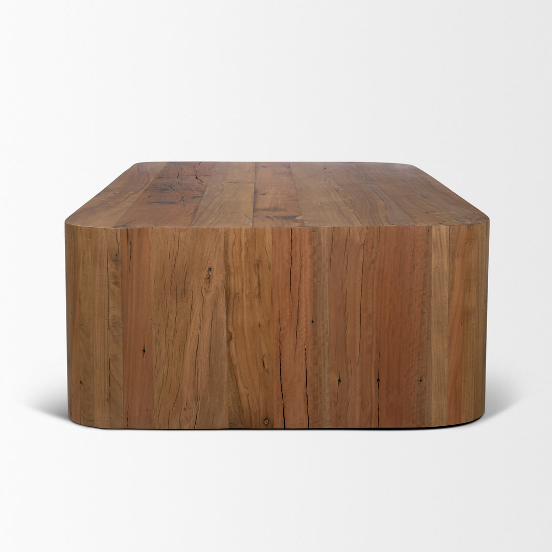 Dunmore Solid Wood Rectangular Open Shelf Coffee Table