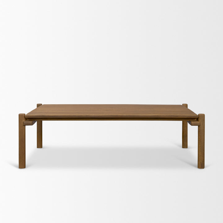 Riven Oak Wood Rectangular Coffee Table