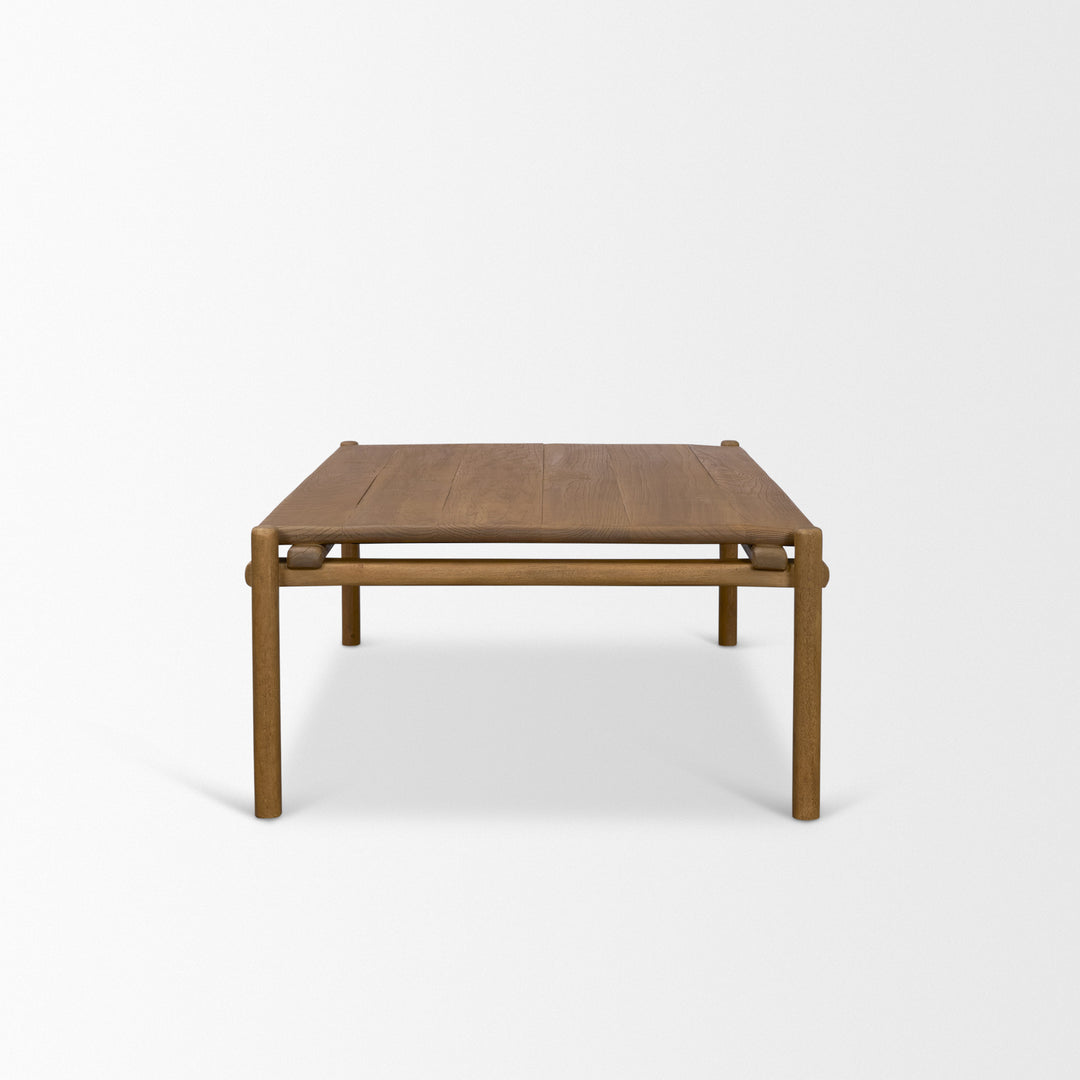 Riven Oak Wood Rectangular Coffee Table
