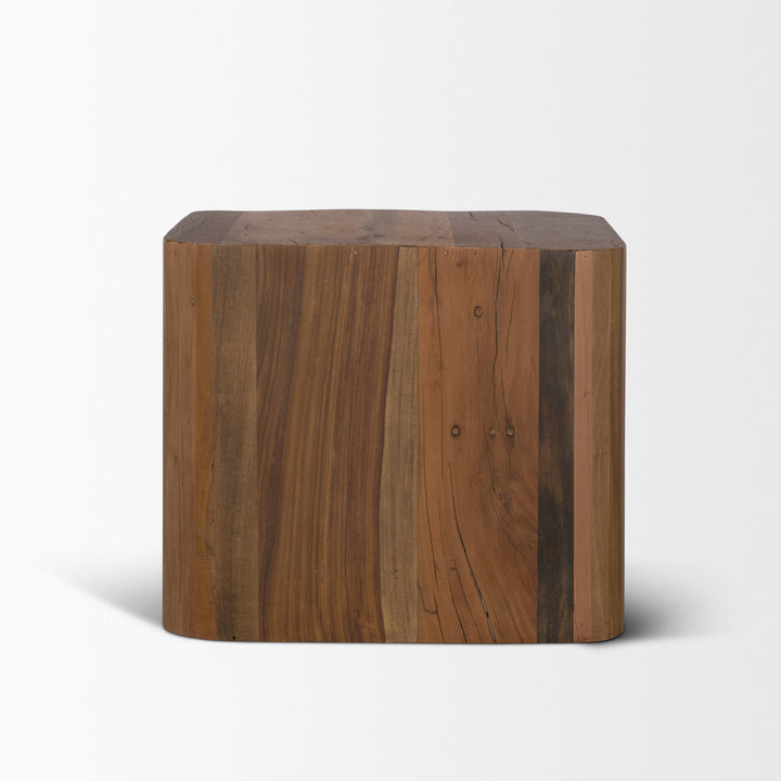 Dunmore Solid Wood Rectangular Open Shelf Side Table