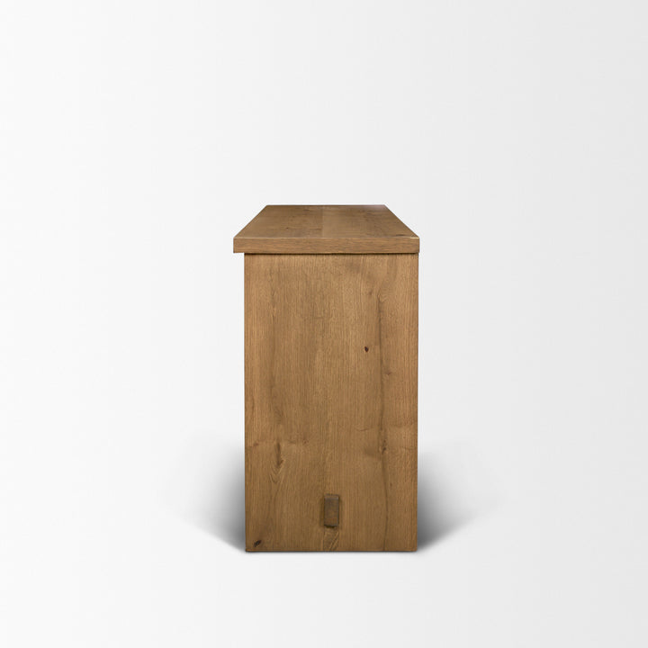 Alcott Brown Wood 4 Door Closed Sideboard