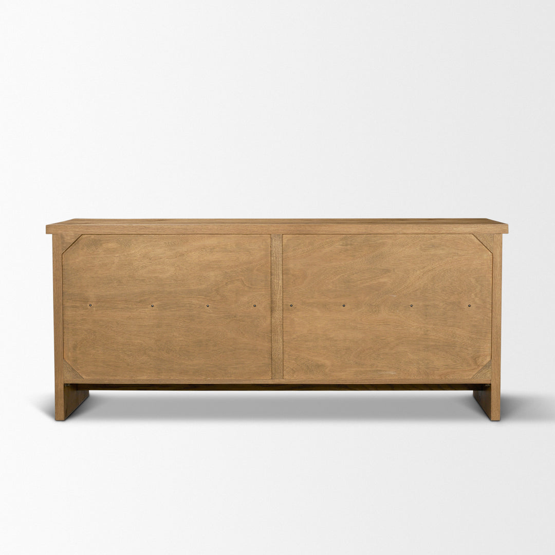 Alcott Brown Wood 4 Door Closed Sideboard