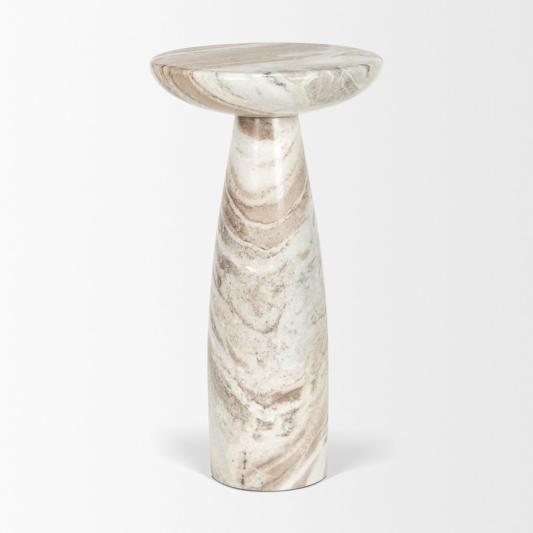 Bellancia Rosa Pink Marble Pedestal Side Table