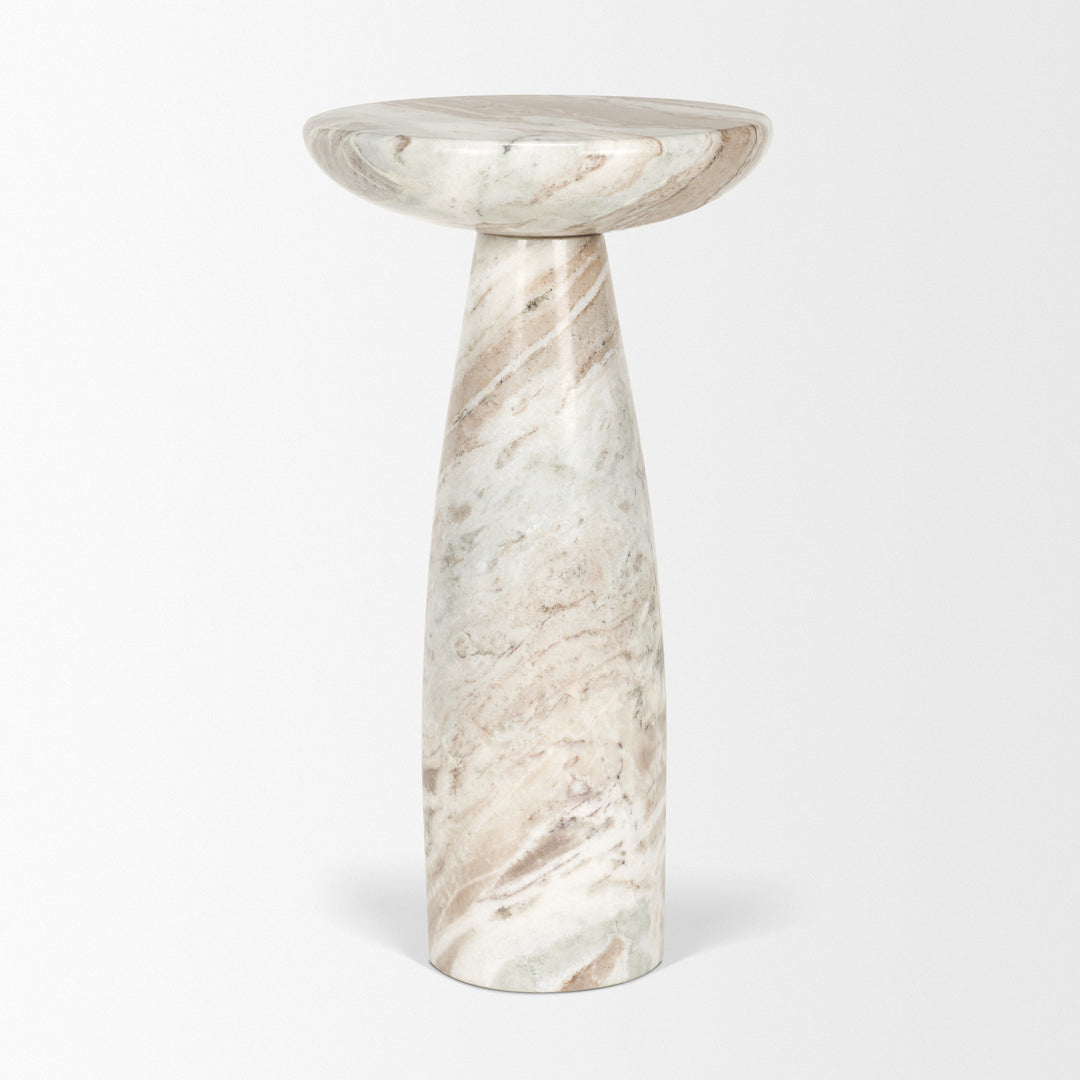 Bellancia Rosa Pink Marble Pedestal Side Table