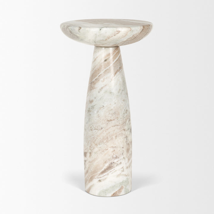 Bellancia Rosa Pink Marble Pedestal Side Table