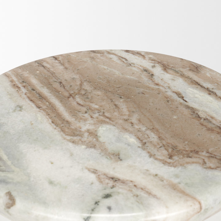 Bellancia Rosa Pink Marble Pedestal Side Table