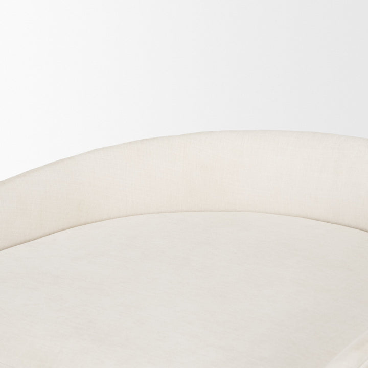 Hollyfield II Cream Fabric Seat W/ Gold Metal Base Counter Stool