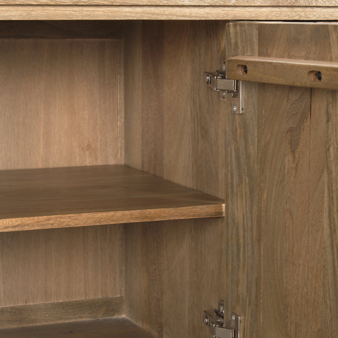 Truss Cool Brown Wood 4 Door Closed Sideboard