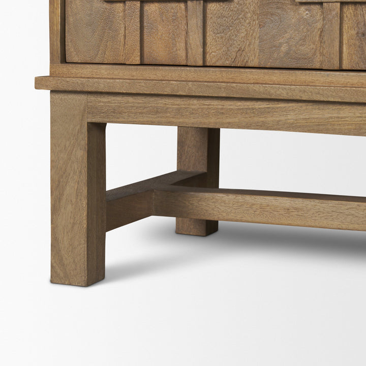 Truss Cool Brown Wood 4 Door Closed Sideboard