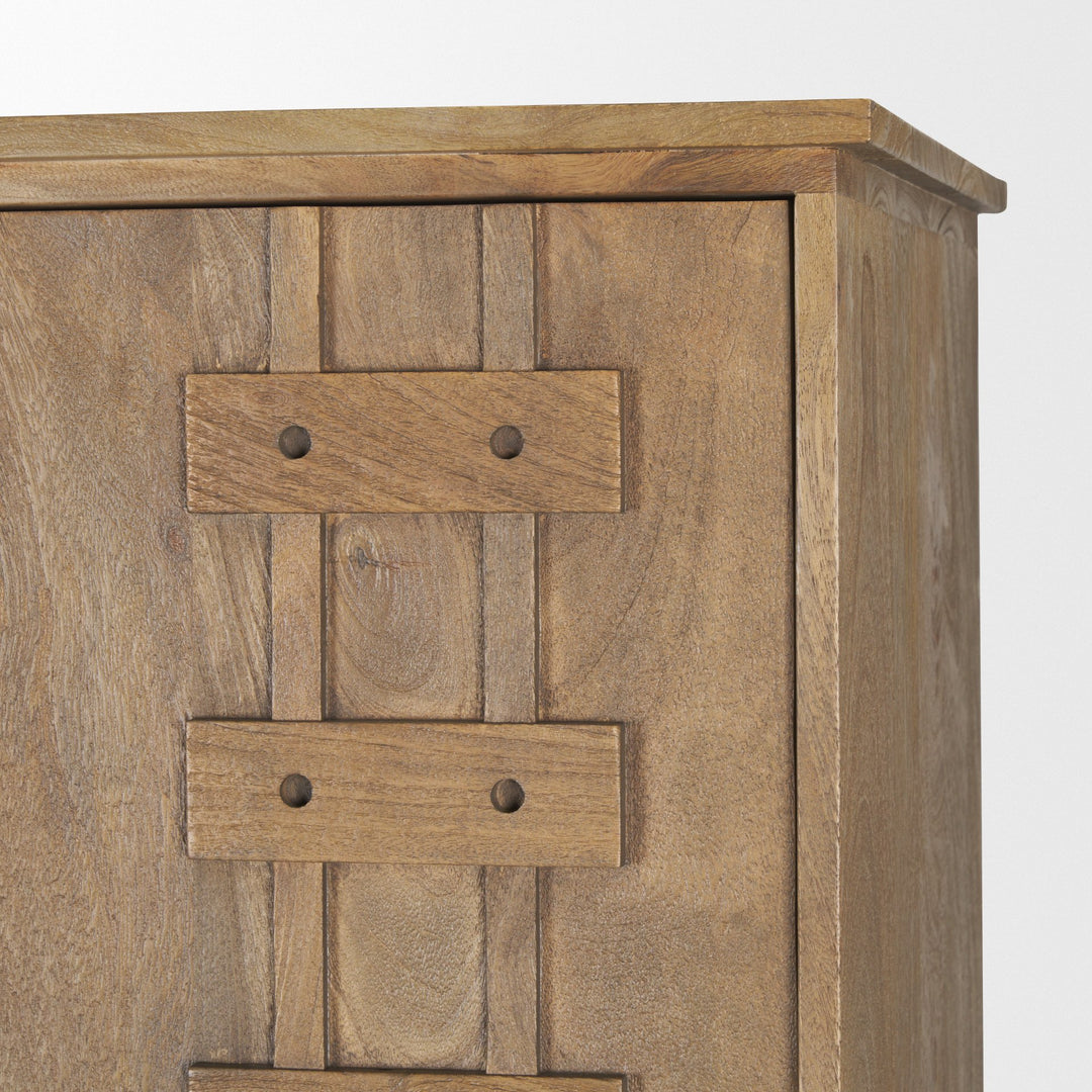 Truss Cool Brown Wood 6 Door Tall Cabinet