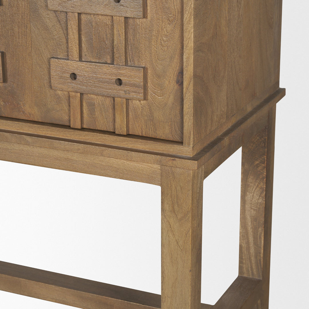 Truss Cool Brown Wood 6 Door Tall Cabinet