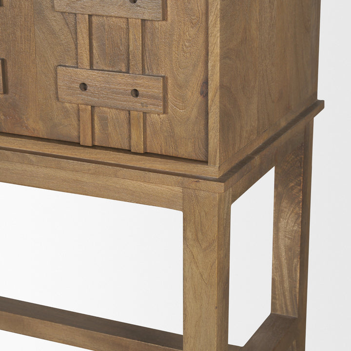 Truss Cool Brown Wood 6 Door Tall Cabinet