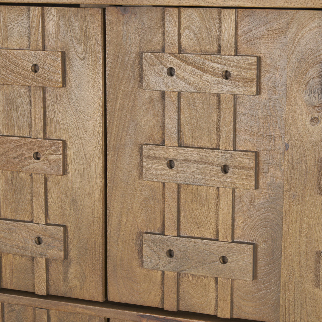 Truss Cool Brown Wood 6 Door Tall Cabinet