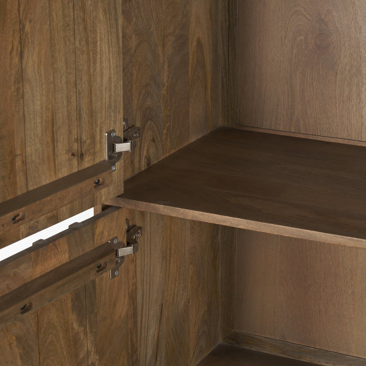 Truss Cool Brown Wood 6 Door Tall Cabinet