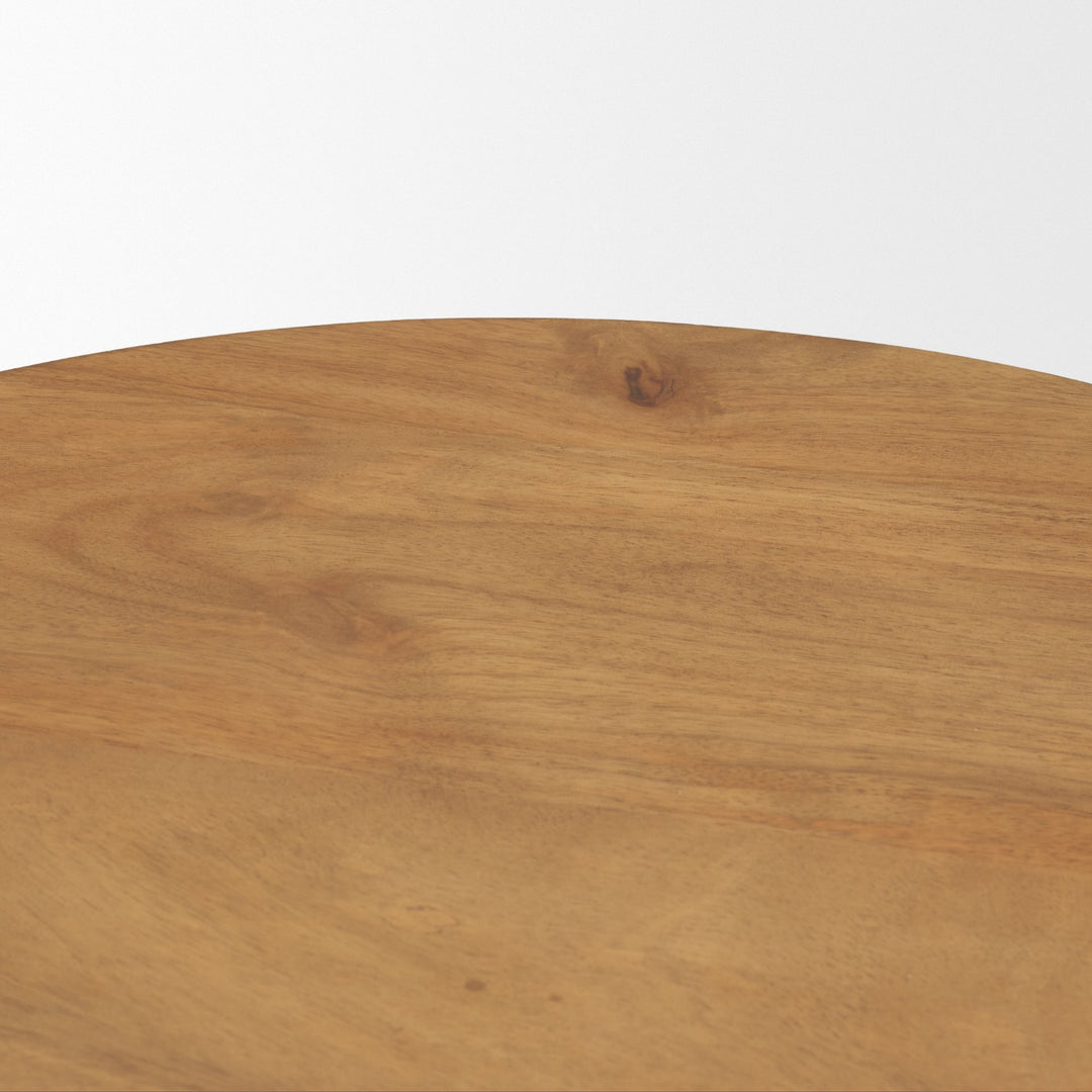 Stack Light Brown Wood Geometric Accent Table