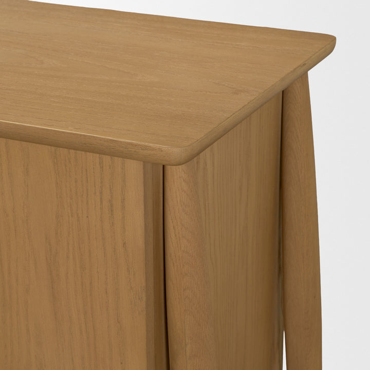 Hollis Warm Brown Wood 4-Door Closed Sideboard
