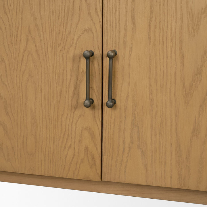 Hollis Warm Brown Wood 4-Door Closed Sideboard