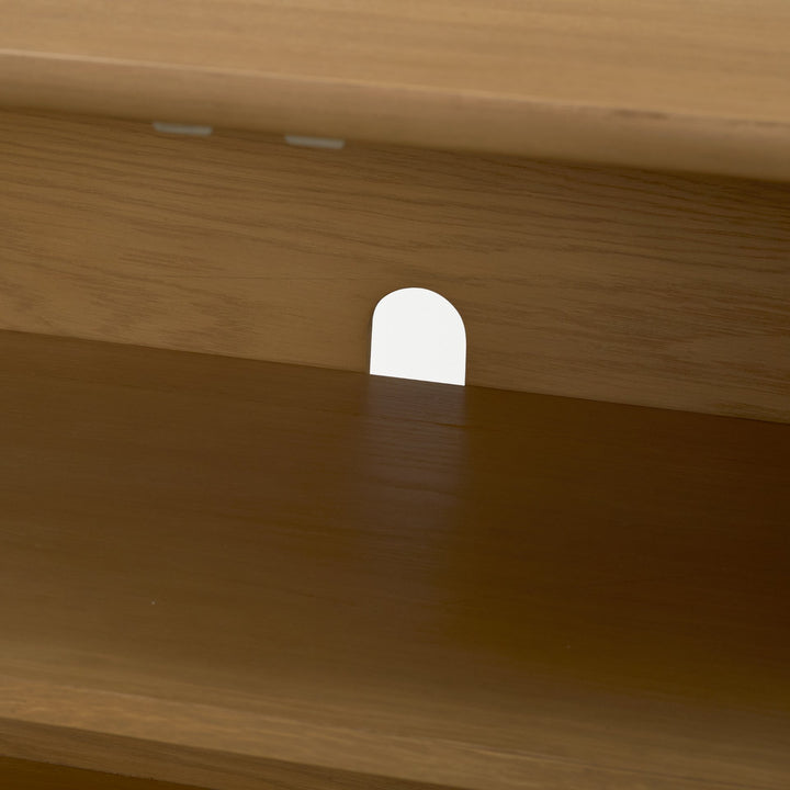 Hollis Warm Brown Wood 4-Door Closed Sideboard
