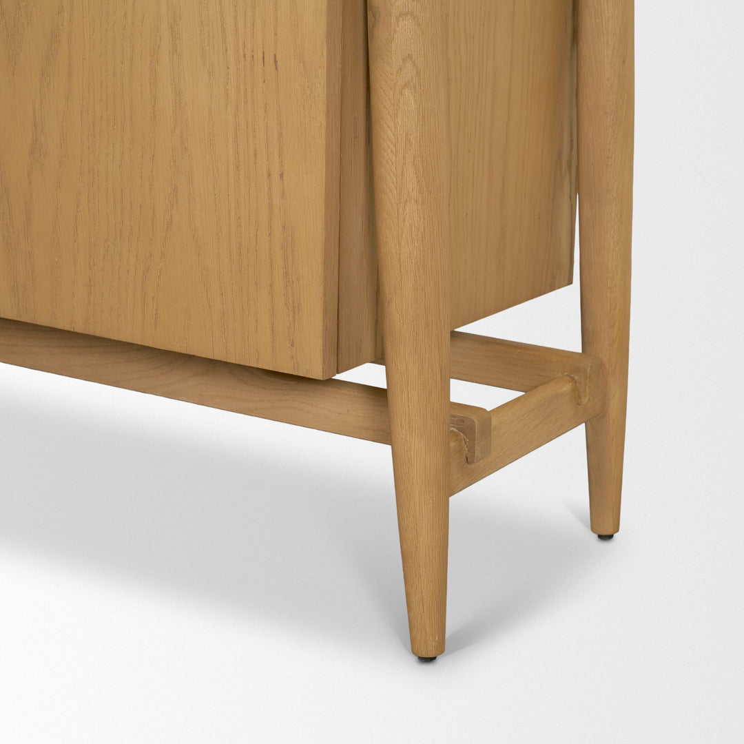 Hollis Warm Brown Wood 4-Door Closed Sideboard