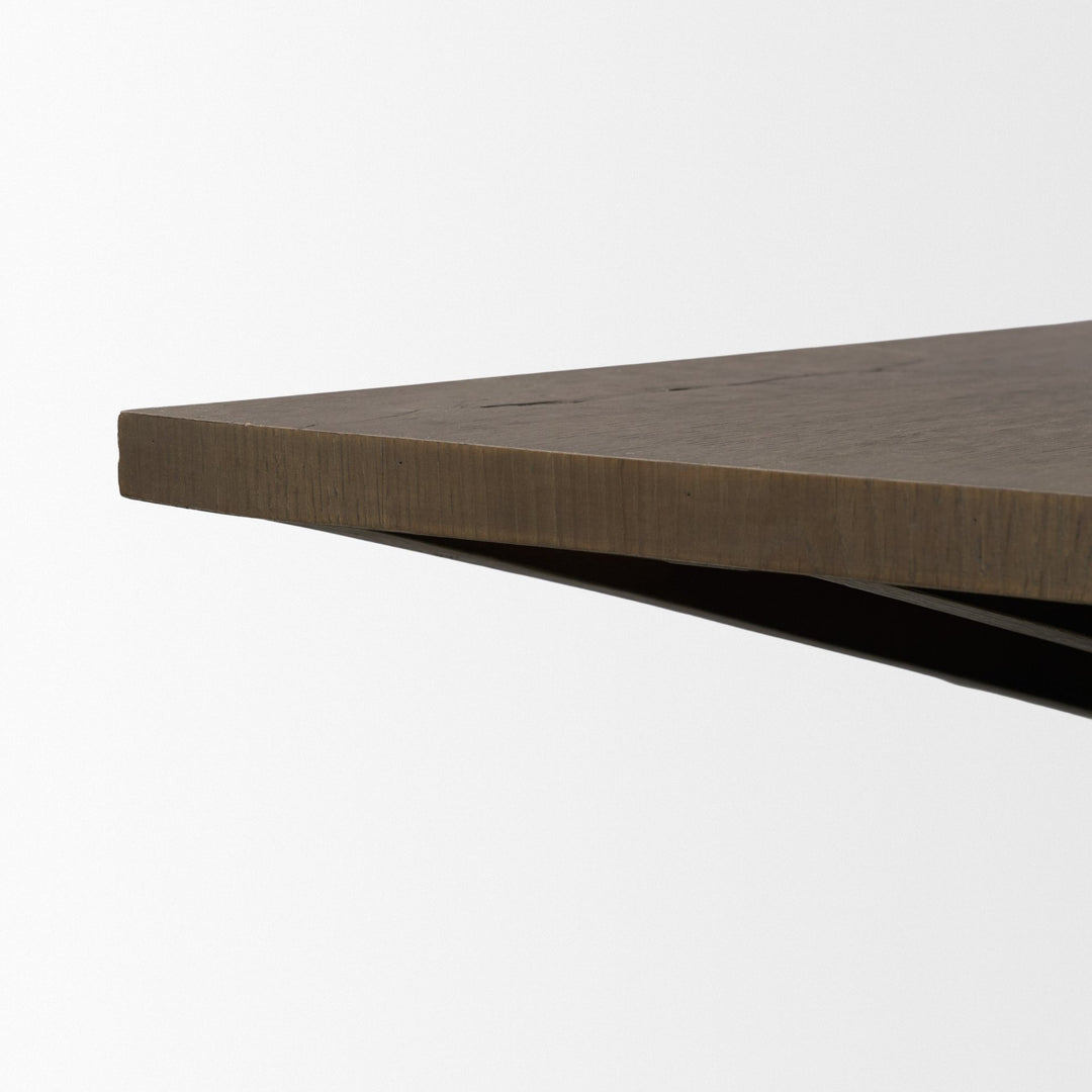 West Mid-Brown Oak Wood Rectangular Coffee Table