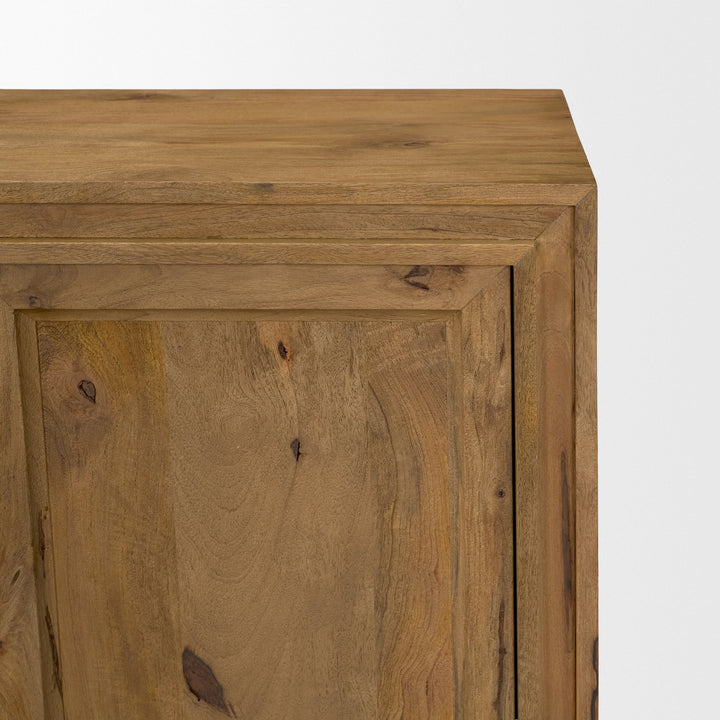 Notts Brown Wood 4-Door Closed Sideboard
