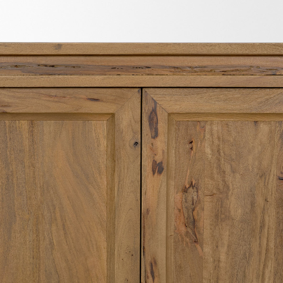 Notts Brown Wood 4-Door Closed Sideboard