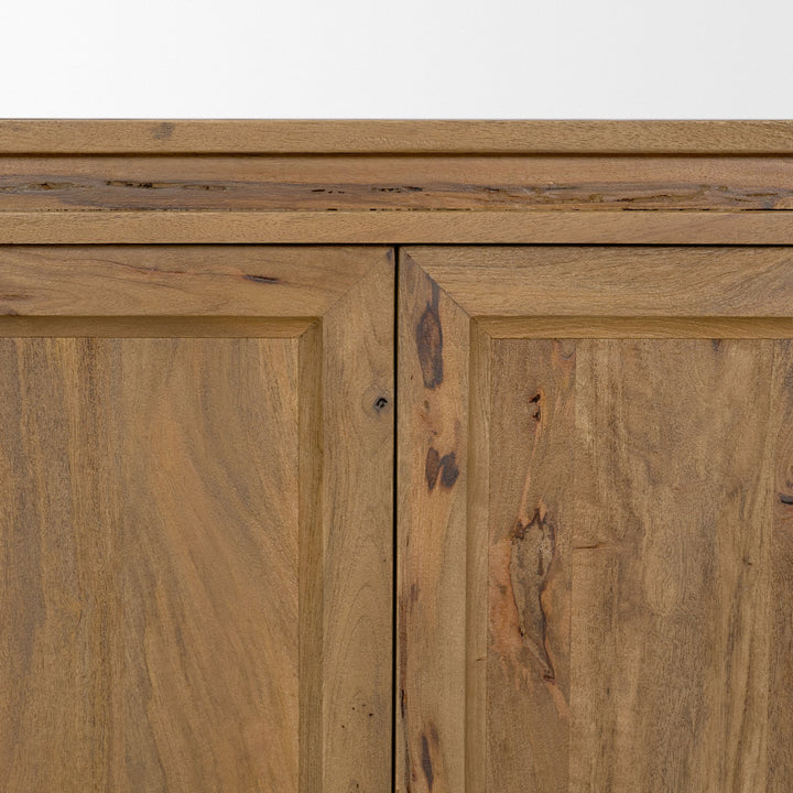 Notts Brown Wood 4-Door Closed Sideboard