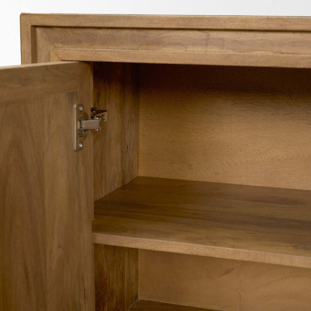 Notts Brown Wood 4-Door Closed Sideboard