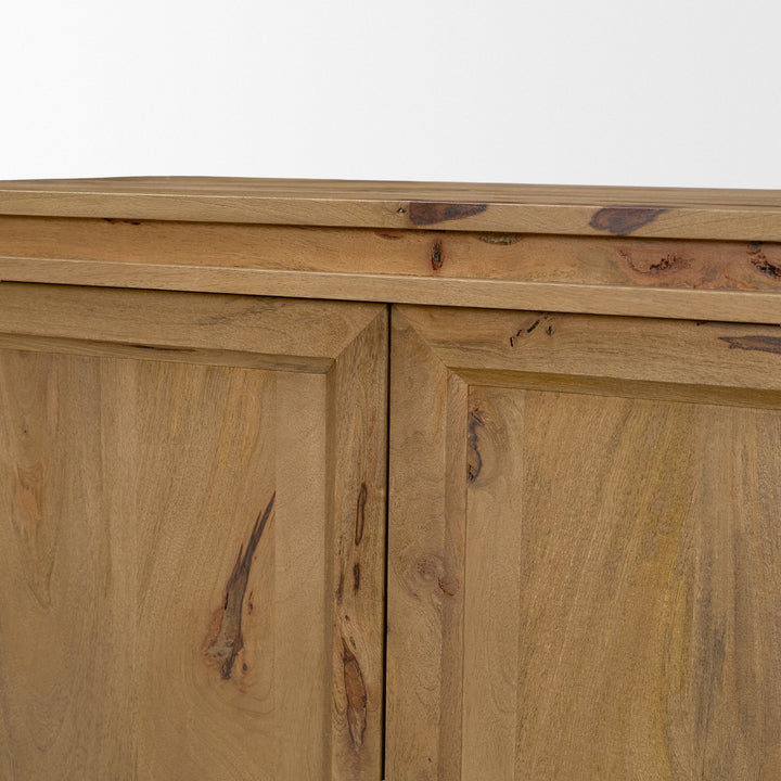 Notts Brown Wood 2-Door Accent Cabinet