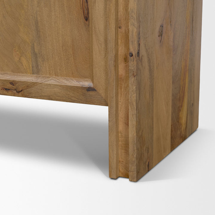 Notts Brown Wood 2-Door Accent Cabinet