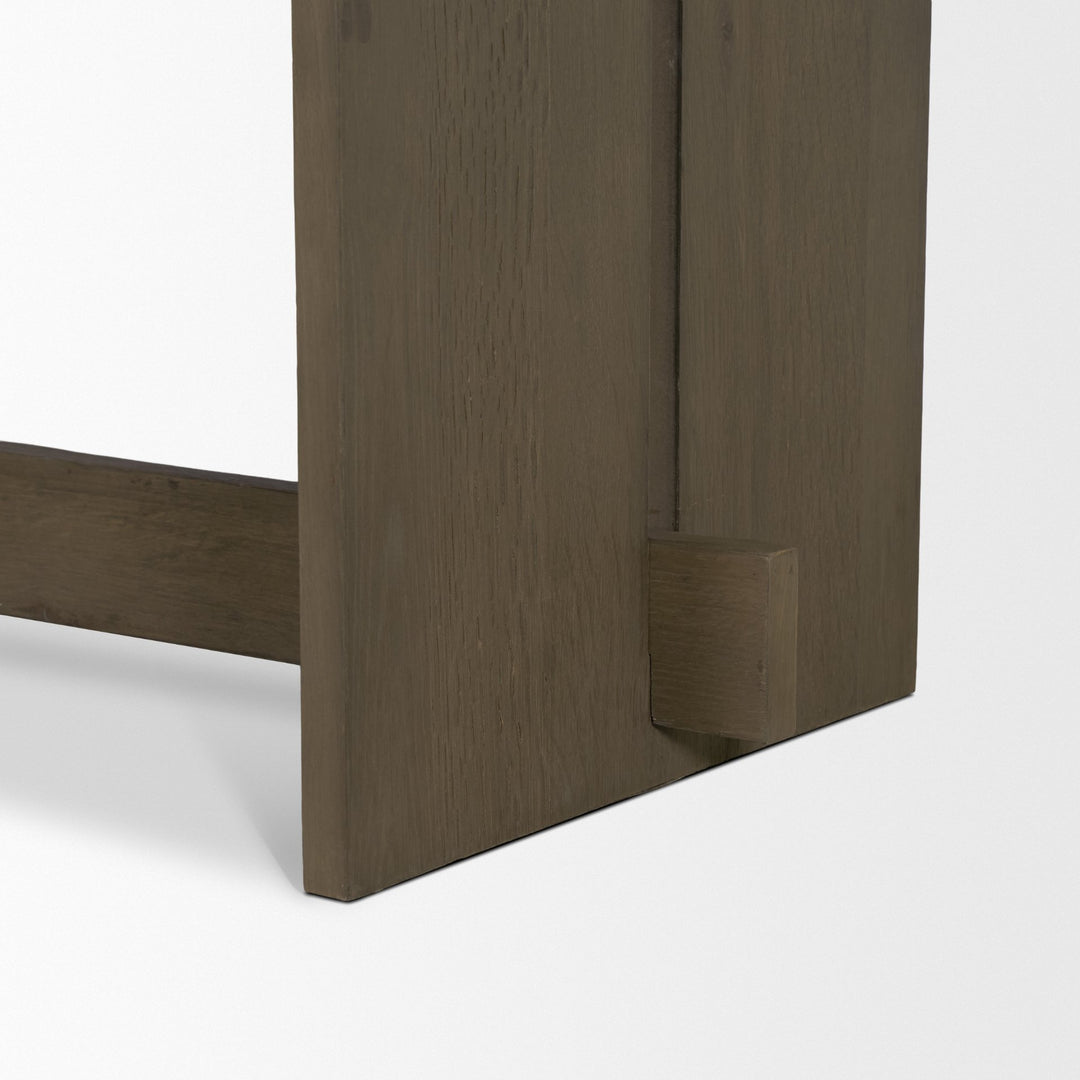 Aida 84" Rectangular Medium Brown Oak Wood Dining Table