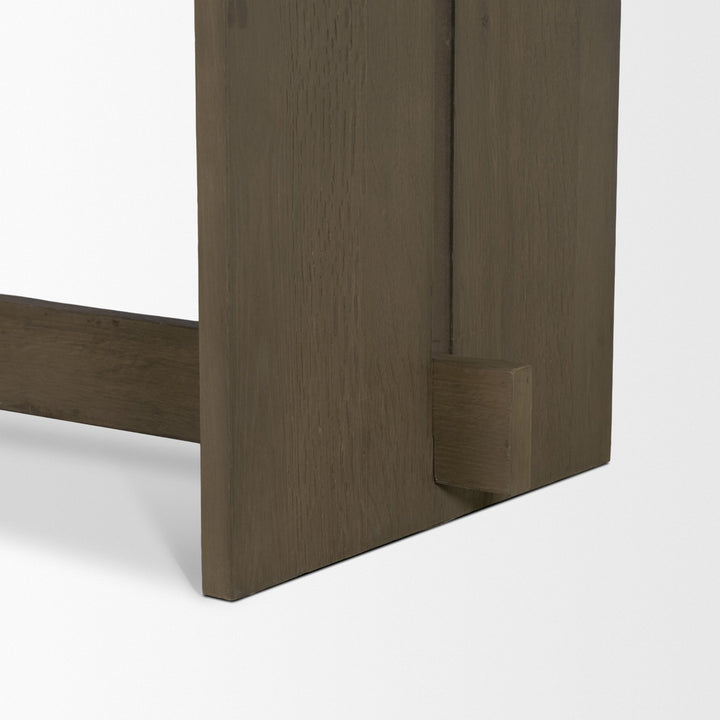 Aida 84" Rectangular Medium Brown Oak Wood Dining Table