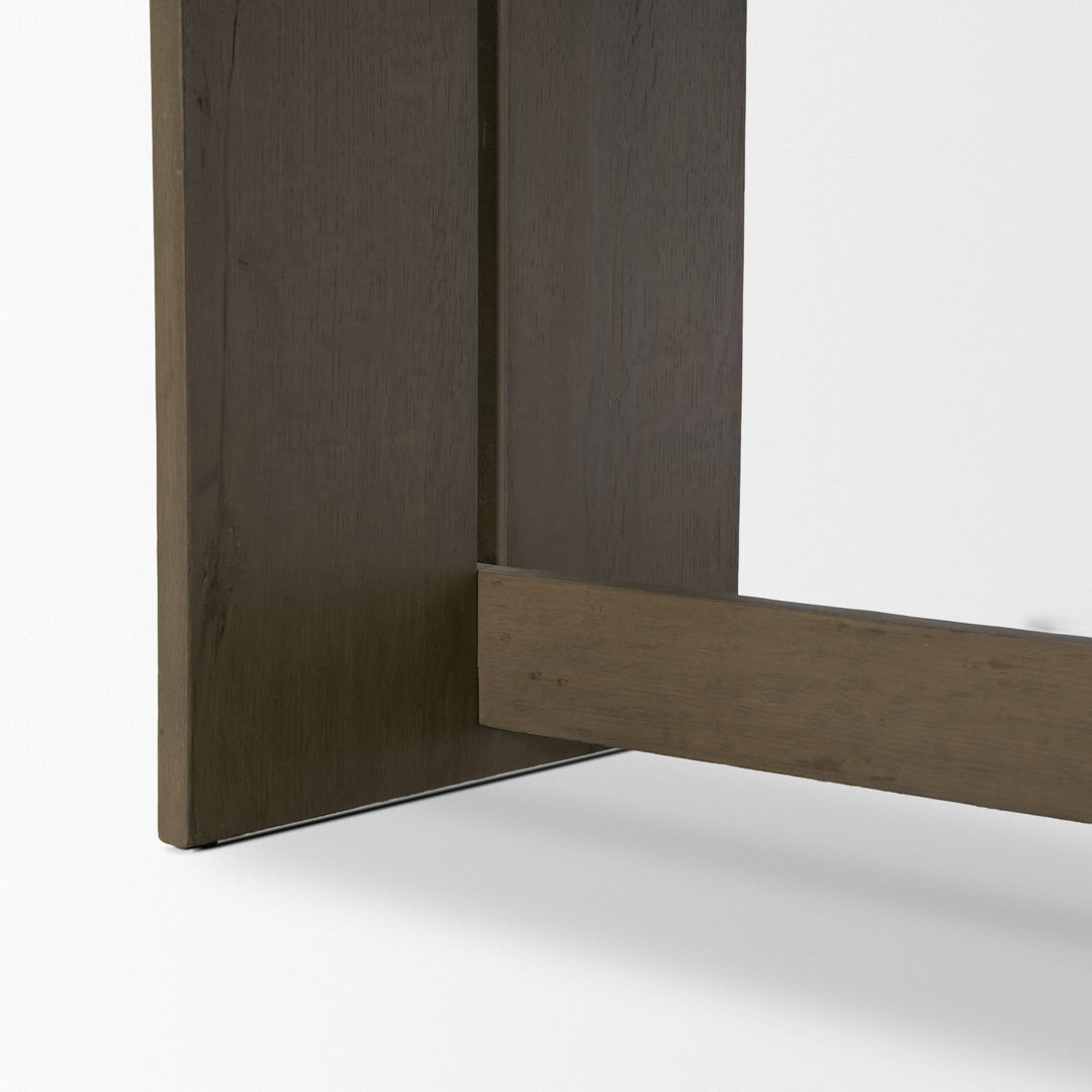 Aida 84" Rectangular Medium Brown Oak Wood Dining Table