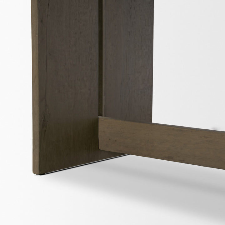 Aida 84" Rectangular Medium Brown Oak Wood Dining Table