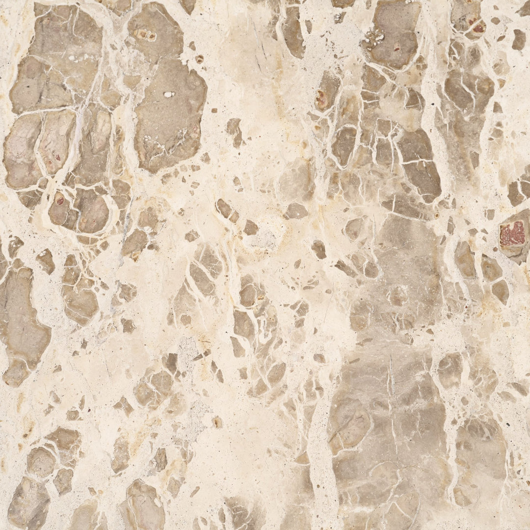 Rivaro Solid Beige Marble Round Dining Table