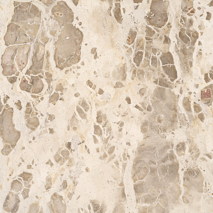 Rivaro Solid Beige Marble Round Dining Table