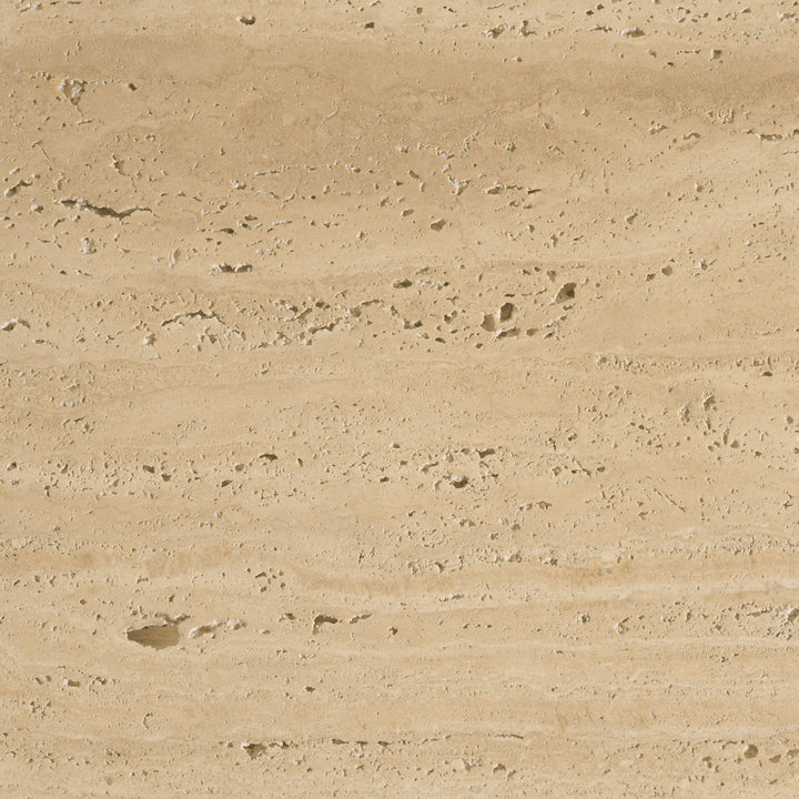 Elara Ribbed Oblong Travertine Coffee Table