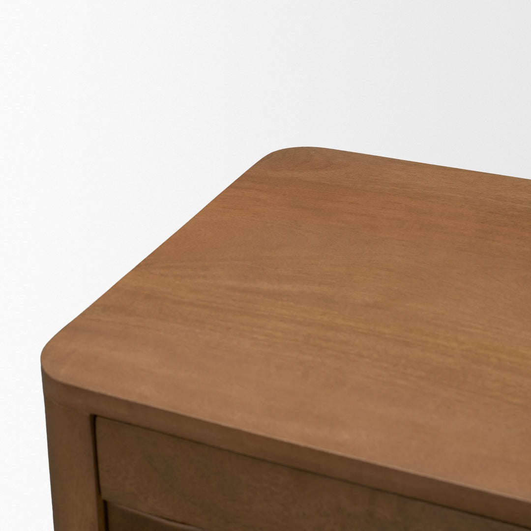 Wexlan Solid Wood w/ Leather Weave 4 Door Closed Sideboard