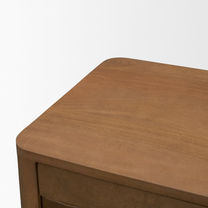 Wexlan Solid Wood w/ Leather Weave 4 Door Closed Sideboard