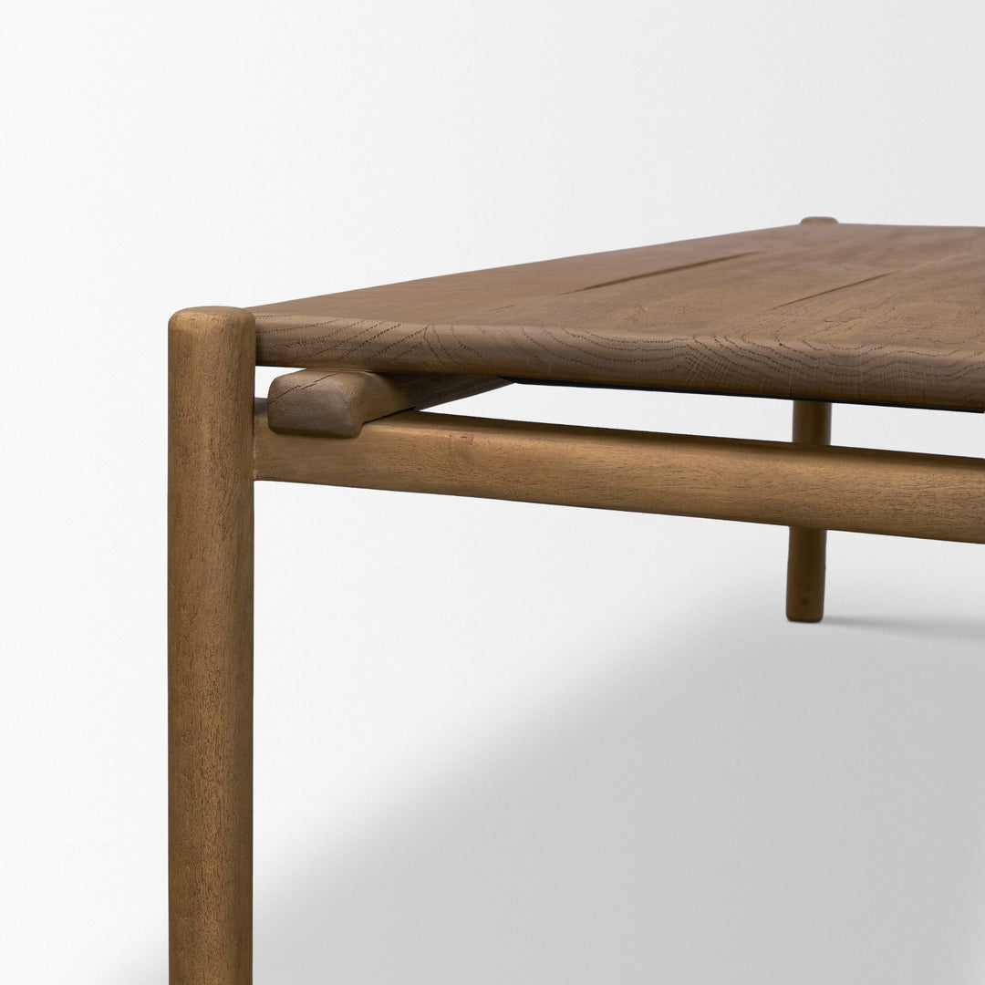 Riven Oak Wood Rectangular Coffee Table